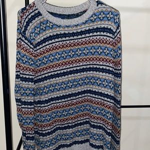 Pattern oversized sweater